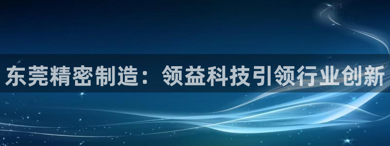 彩神平台是什么套路：东莞精密制造：领益科技引领行业创新