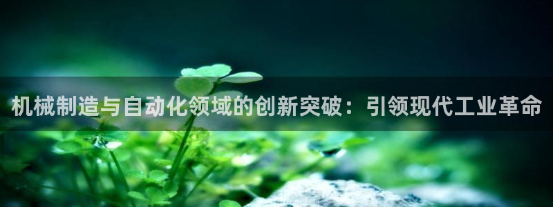 彩神iv能赚钱吗：机械制造与自动化领域的创新突破：引领现代工业革命