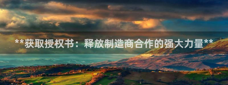 彩神iv真的能赚钱吗：**获取授权书：释放制造商合作的强大力量**